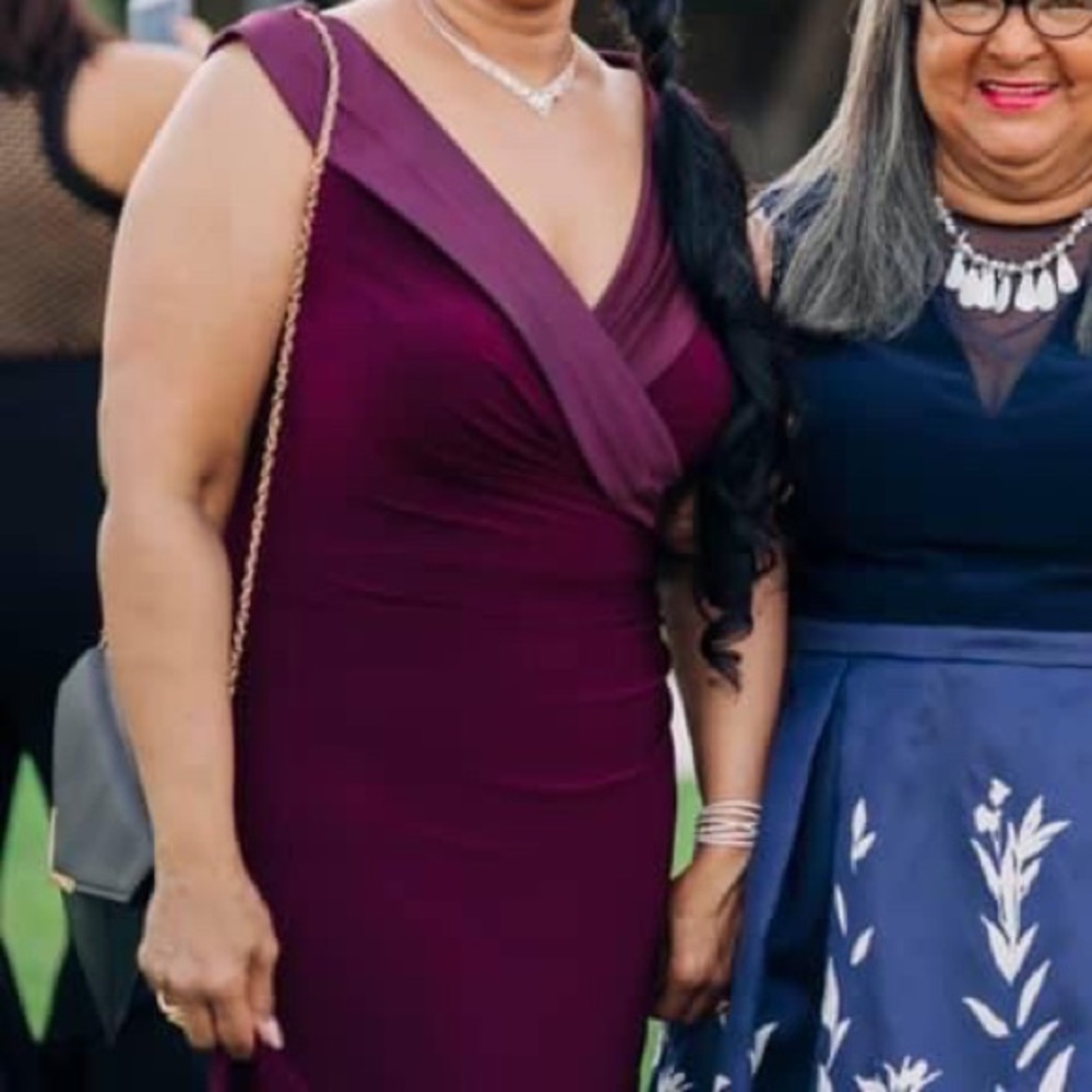 Sleeveless Portrait-Collar Draped Gown
